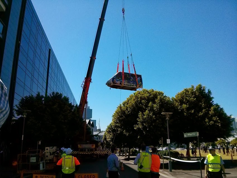 Illustration for article titled Here's How Google Installed a Monorail in Its Australian Offices